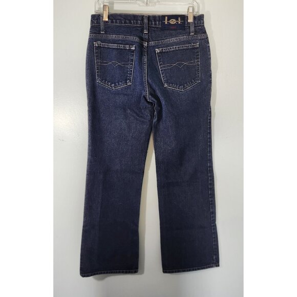 VTG Y2K LEI Flare Jeans Boot Cut Button Fly Bell Bottoms Juniors 9 30x30 EUC - Picture 6 of 12